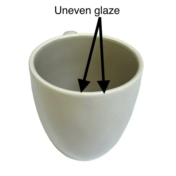 Rae Dunn TEA Mug White Gray Letters and Interior Dimples NWT 2017 OG - Picture 10 of 13